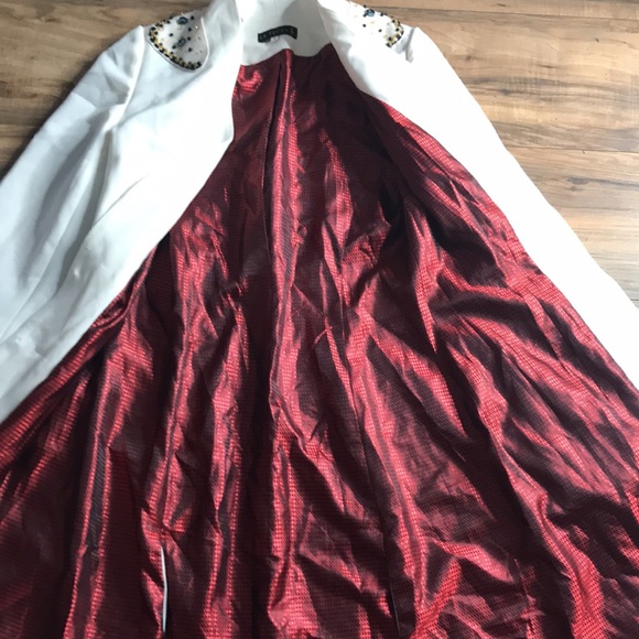 La Tucha white beaded long jacket size small - Picture 13 of 16